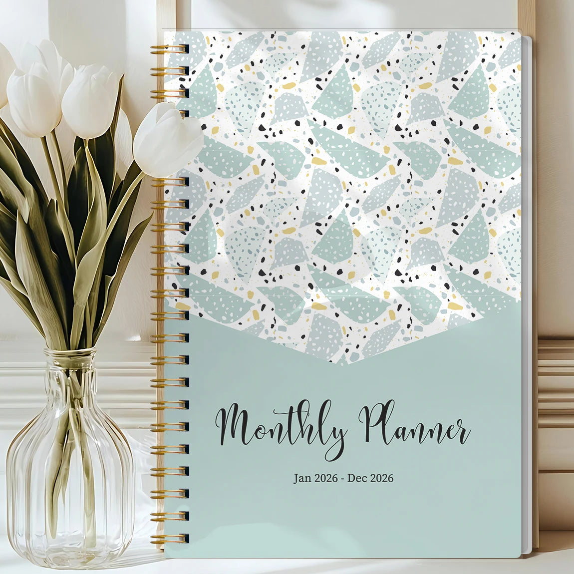 2026 A5 Monthly Planner, Minimalist Blue Cover, Academic Agenda with Notes & To Do List,Perfect for Productivity,Time Management